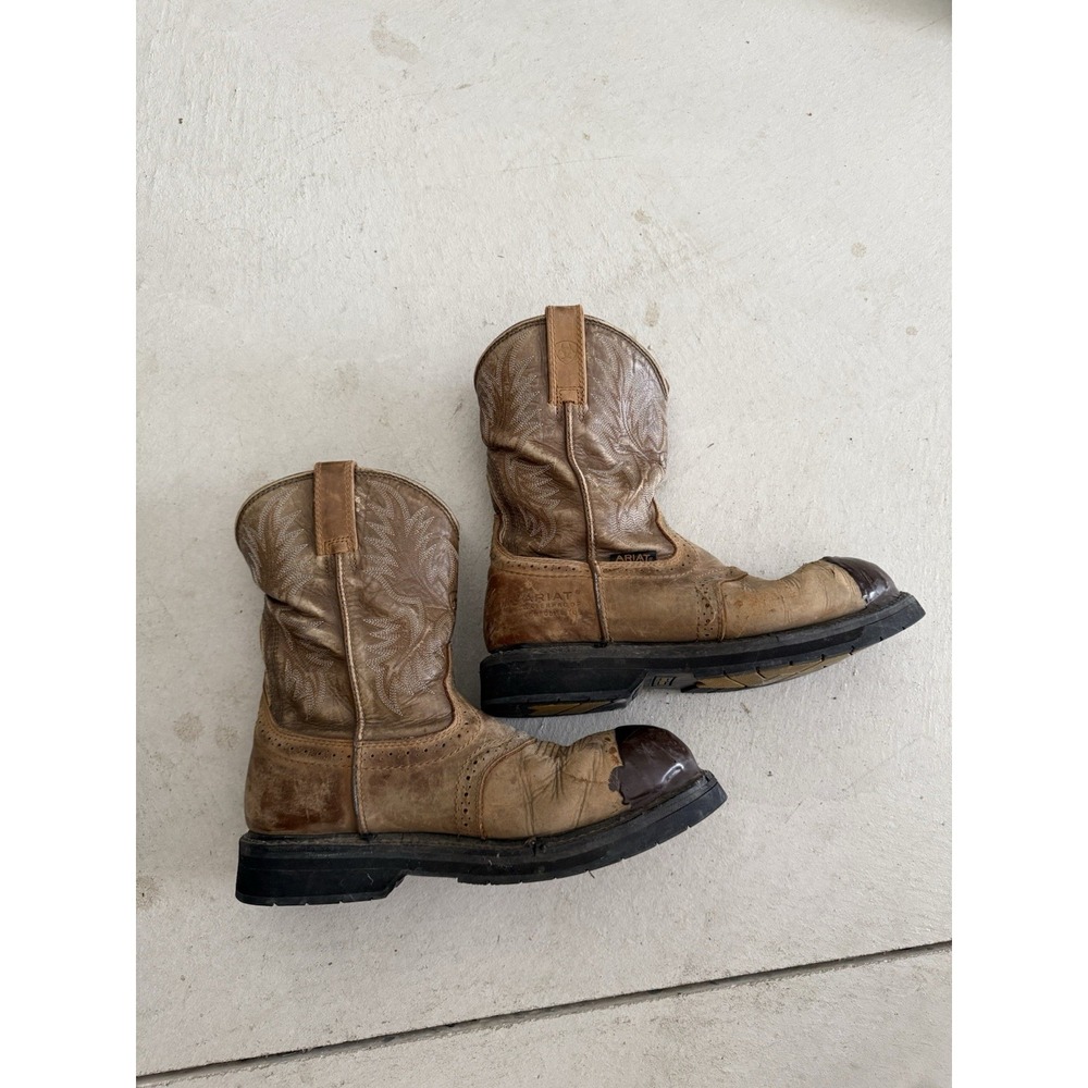 Men's Ariat Work Boot Sierra Brown Western Waterproof Composite Toe Size 9D